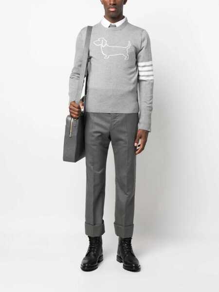 Pulovere Thom Browne Thom Browne Grey Wool Knitwear Grey Barbati (BM 12858954) 2