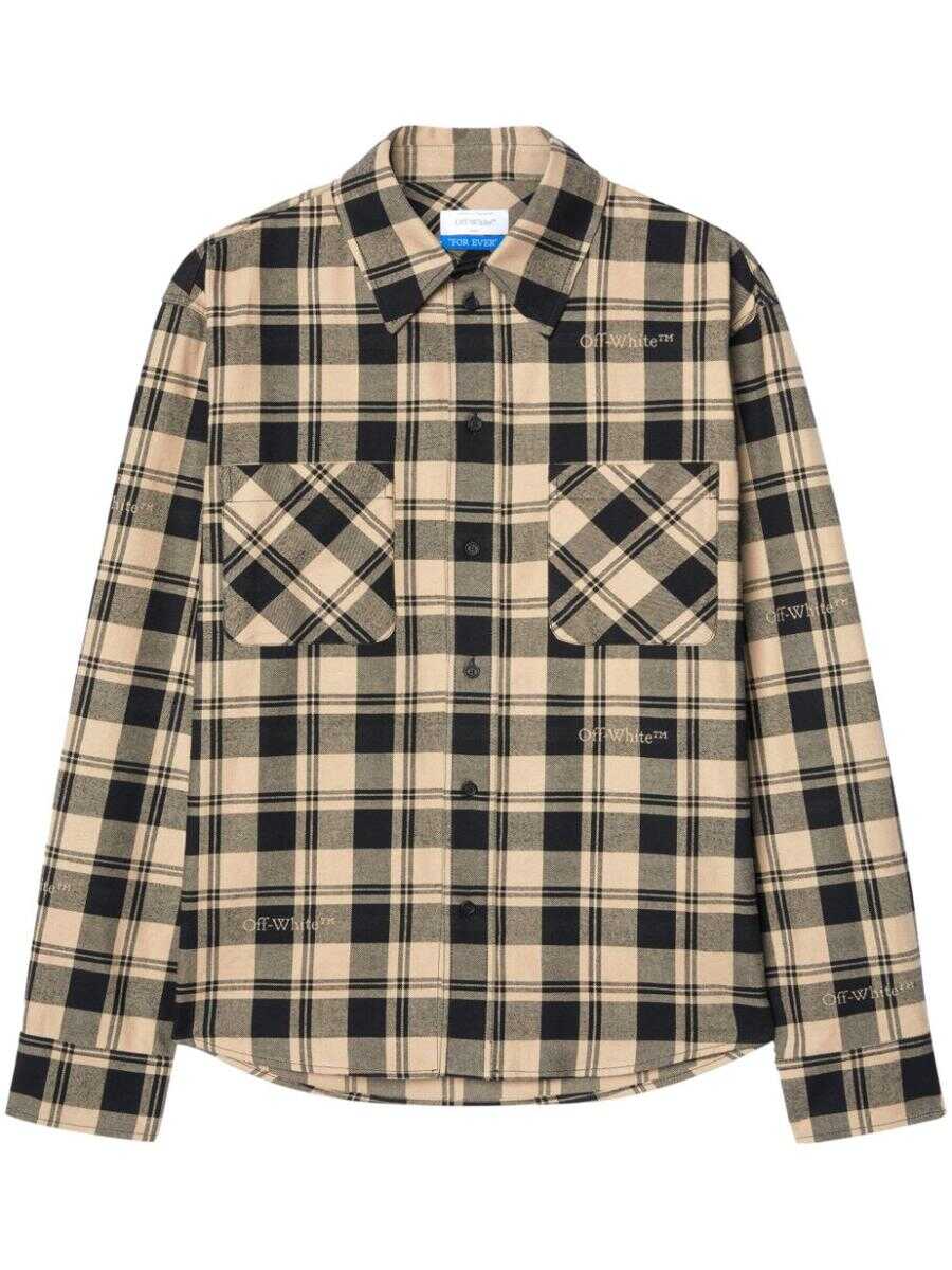 Off-White OFF-WHITE Checked flannel shirt BLACK