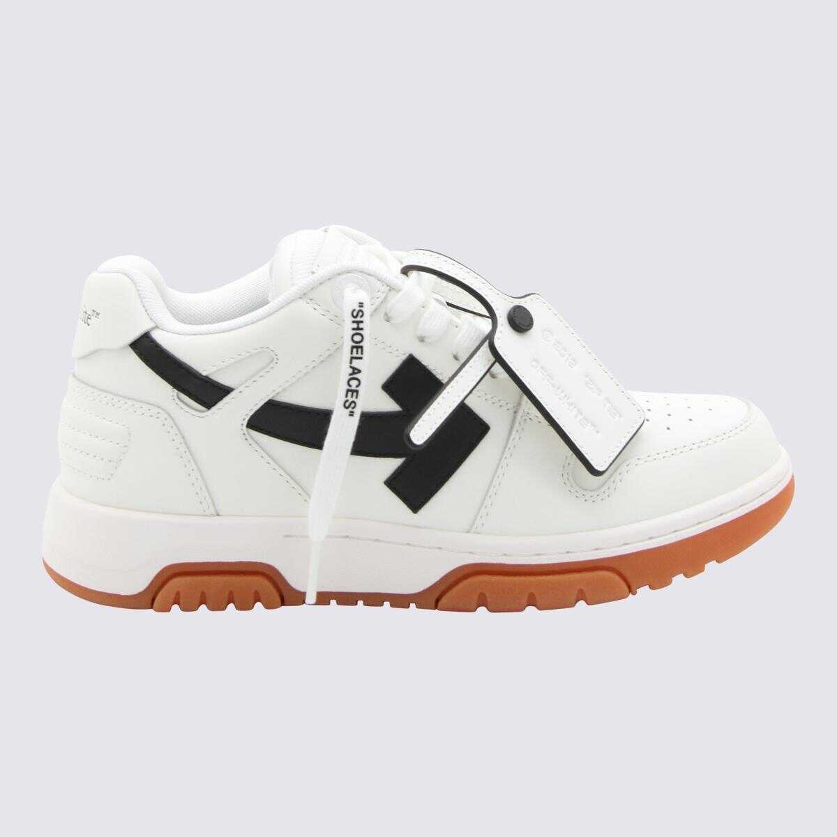 Off-White OFF-WHITE WHITE AND BLACK LEATHER OUT OF OFFICE SNEAKERS WHITE