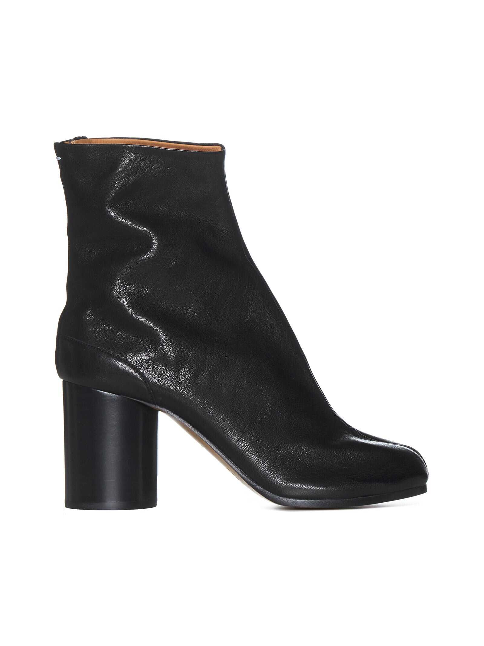 Maison Margiela MAISON MARGIELA Tabi leather heel ankle boots BLACK