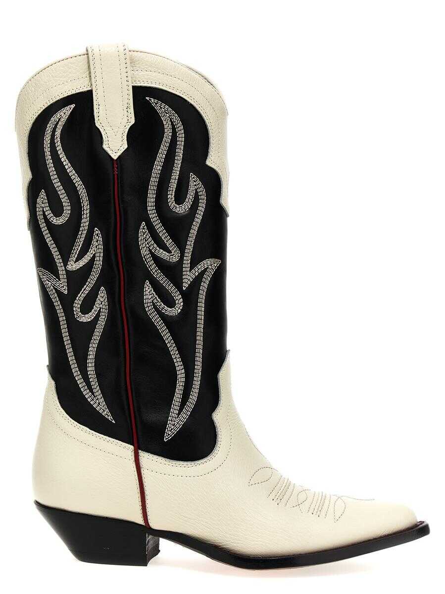 SONORA SONORA \'Santa Fe\' boots WHITE/BLACK