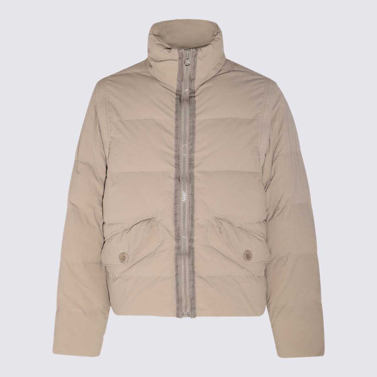 TEN C TEN C BEIGE COTTON BLEND AUSTRAL DOWN JACKET