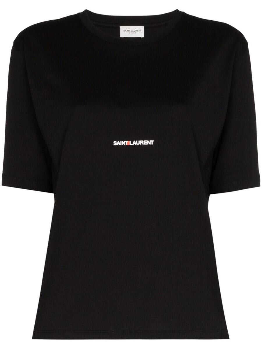 Saint Laurent SAINT LAURENT Logo cotton t-shirt BLACK