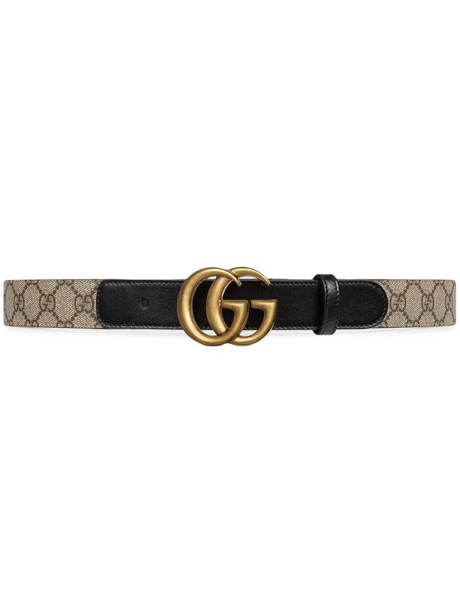 Gucci GUCCI GG Marmont leather belt BLACK