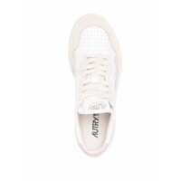 Pantofi sport AUTRY Dama - Sneakers AUTRY Autry WomanS White And Pink Leather Low Sneakers With Logo WHITE Femei (BM 13014180) - B-mall.ro