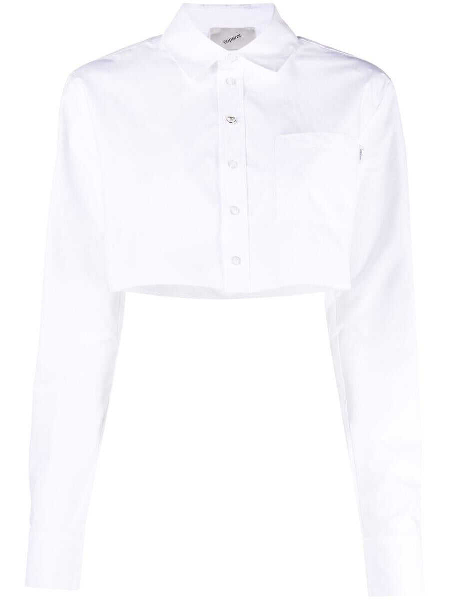 COPERNI COPERNI Cotton cropped shirt WHITE