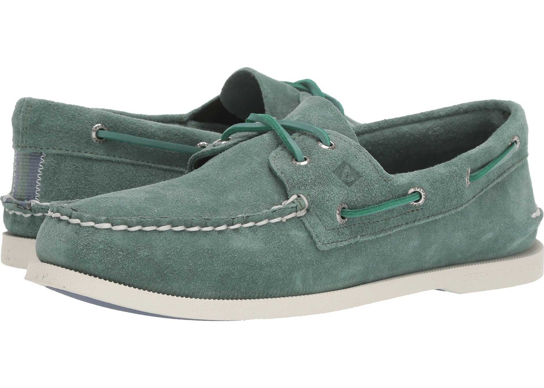 Sperry Top-Sider A/O 2-Eye Suede Green 1