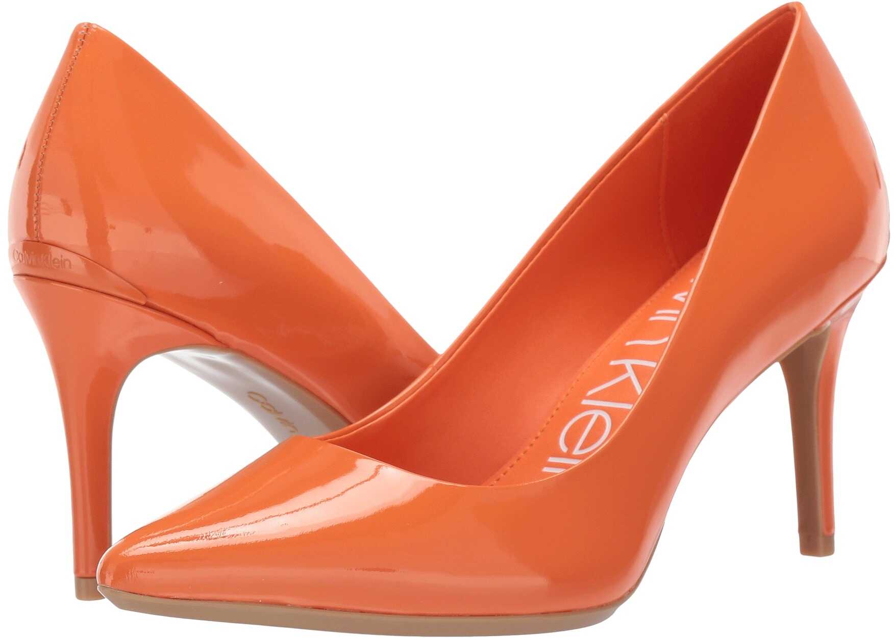 Calvin Klein Gayle Pump Orange Popsicle Patent