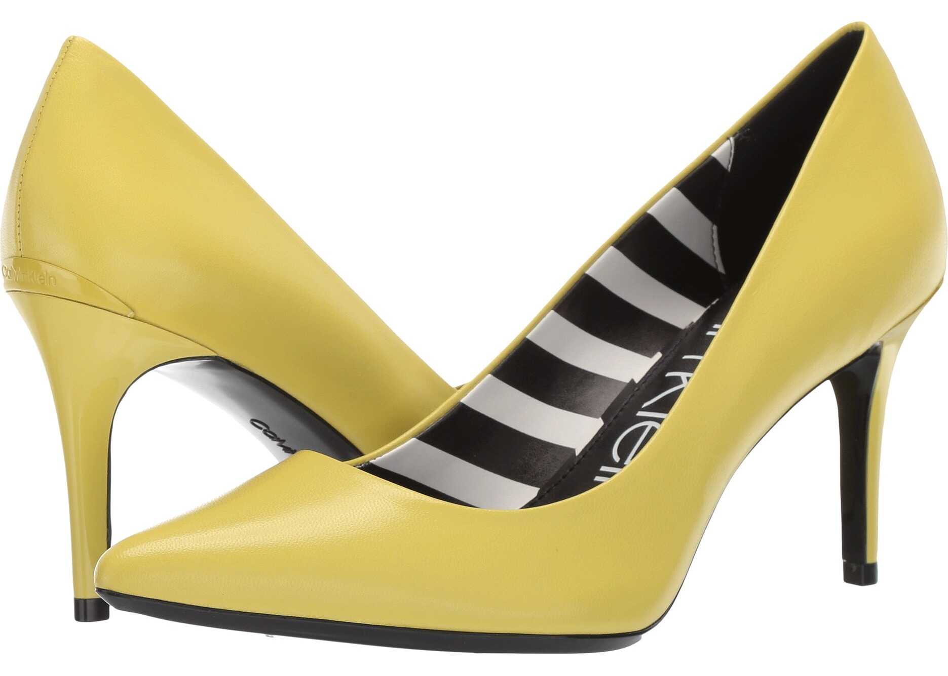 Calvin Klein Gayle Pump Lime Leather Stripes