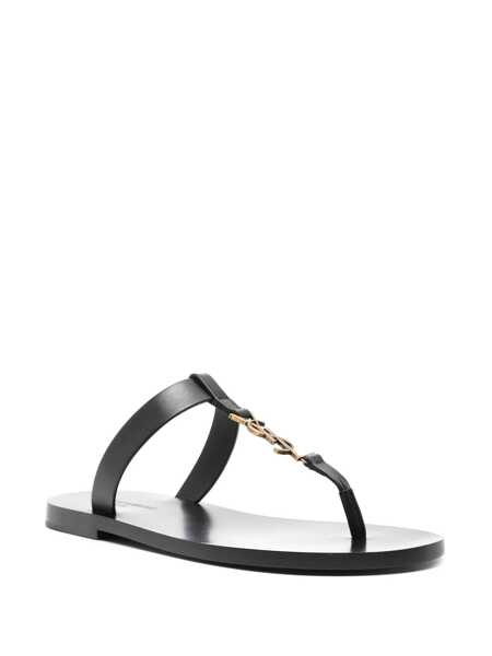 Sandale Saint Laurent Saint Laurent Cassandre Sandals Black Barbati (BM 13151976) 2