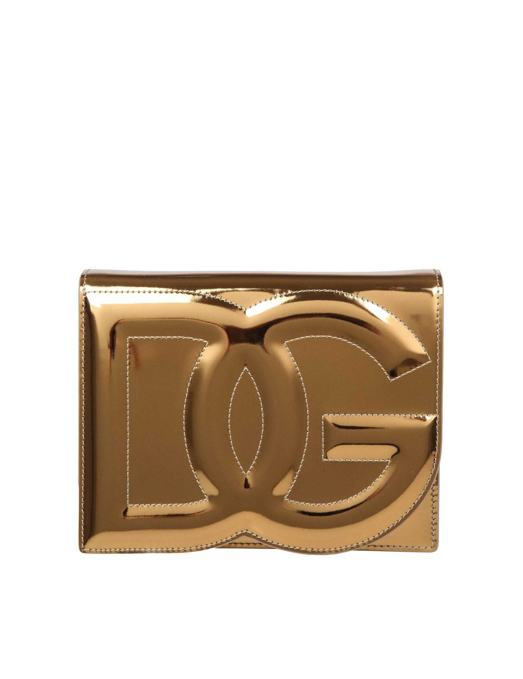 Dolce & Gabbana Dolce & gabbana crossbody bag in gold color laminated leather Gold