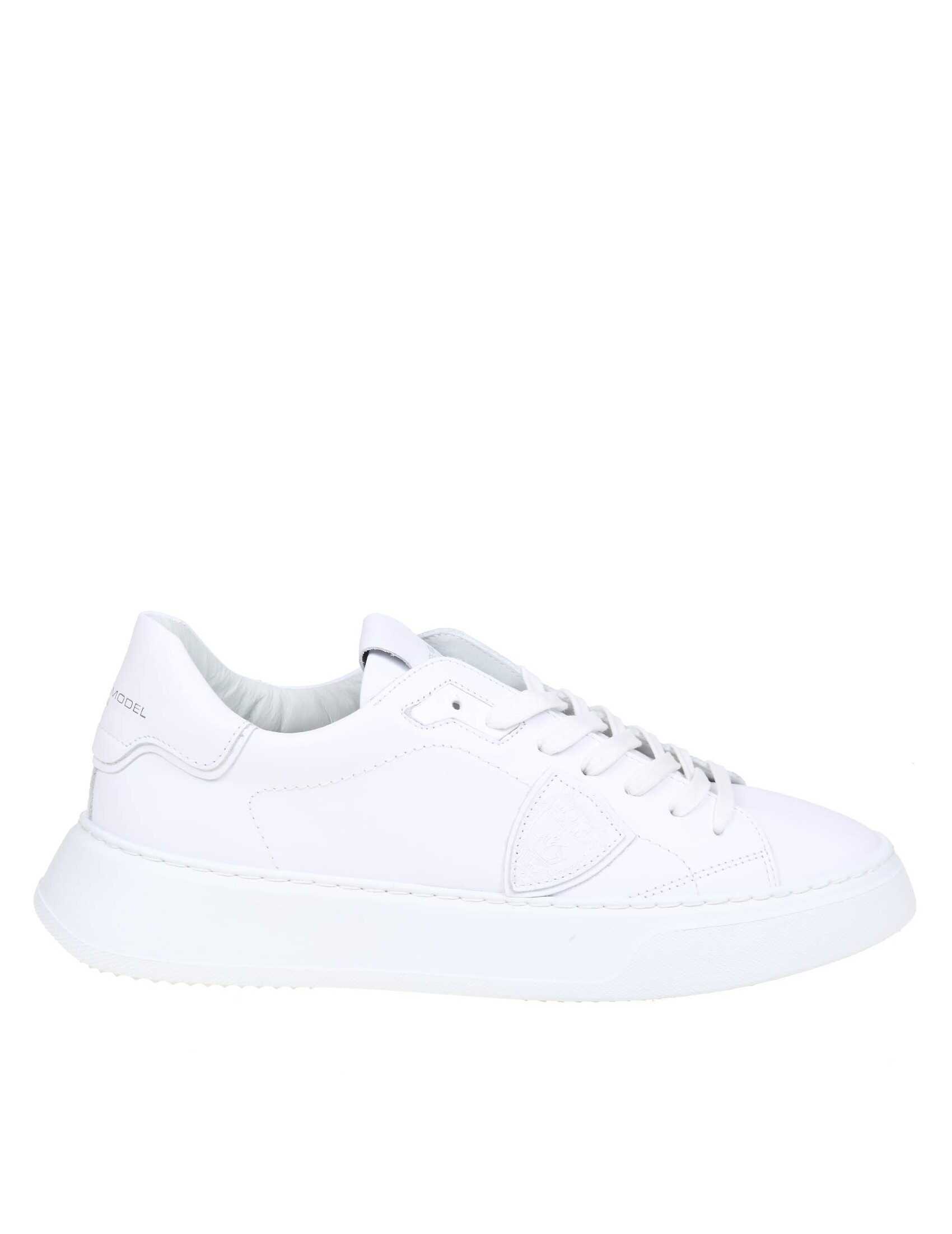 Philippe Model Philippe model temple sneakers in white leather Black