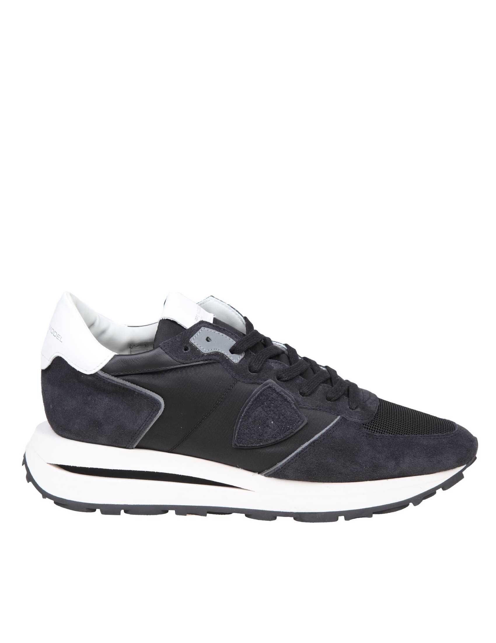 Philippe Model Philippe model tropez sneakers in suede and nylon color black Black