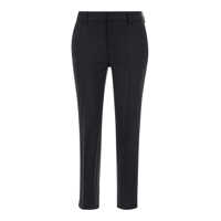 Pantaloni scurti 'New York' Black Trousers With Tapered Leg In Virgin Wool Woman Femei