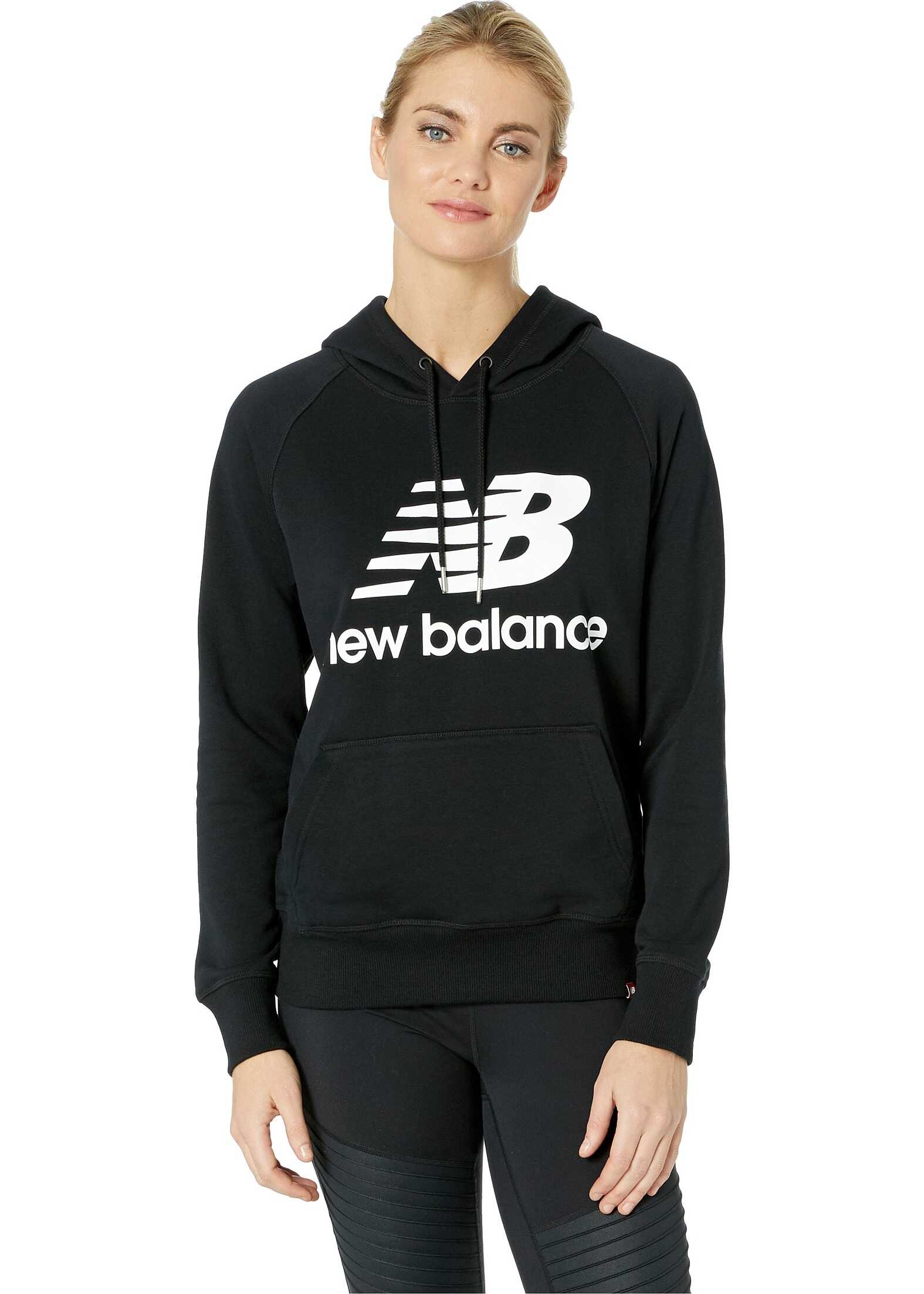 New Balance Essentials Pullover Hoodie Black/White