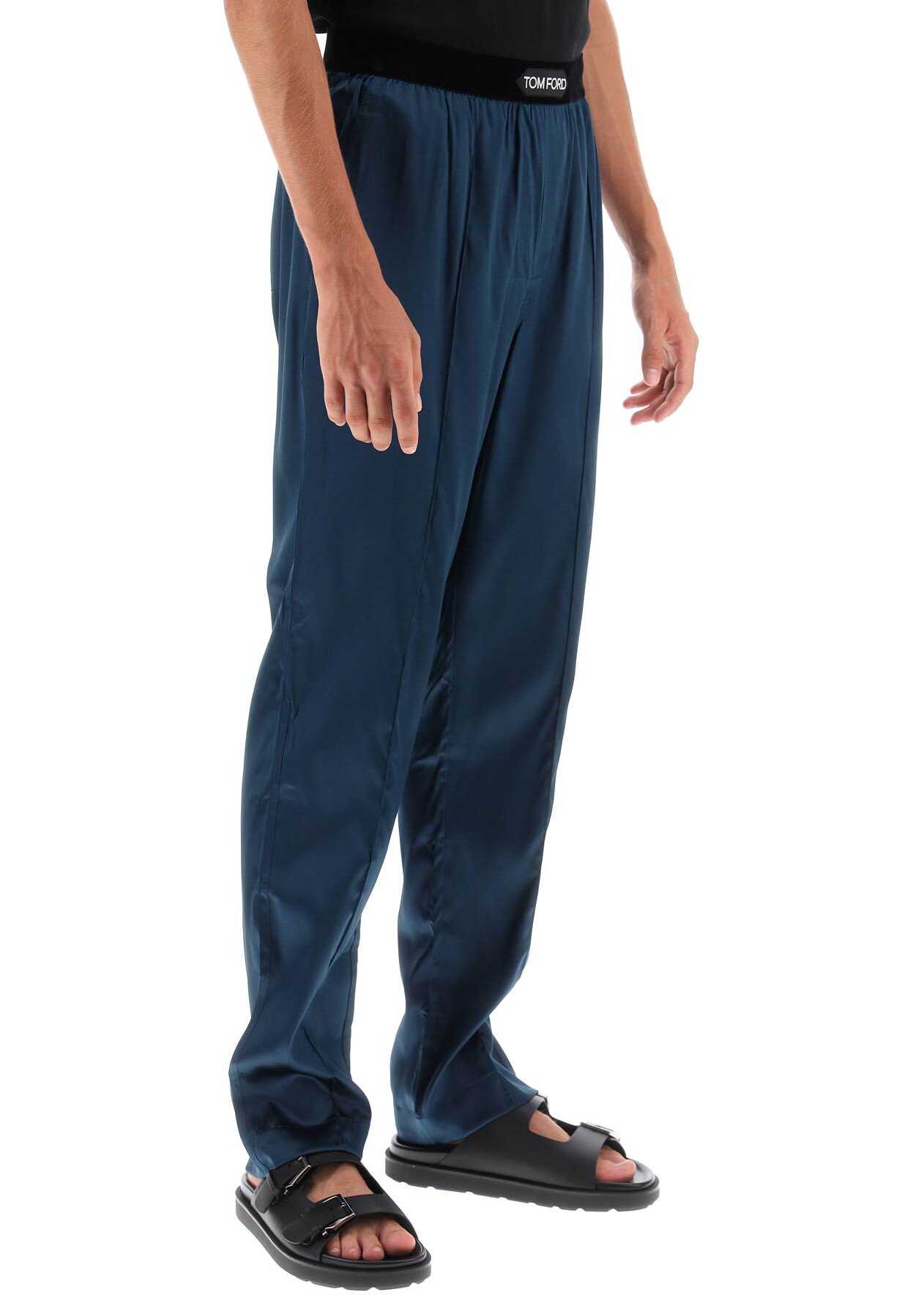 Tom Ford Silk Pajama Pants DEEP OCEAN
