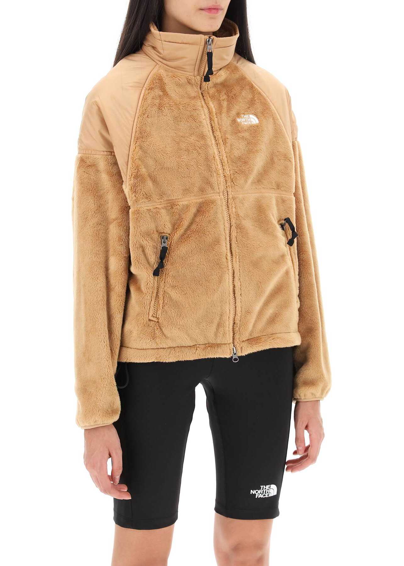 The North Face Versa Velour Jacket In Recycled Fleece And Risptop ALMOND BUTTER