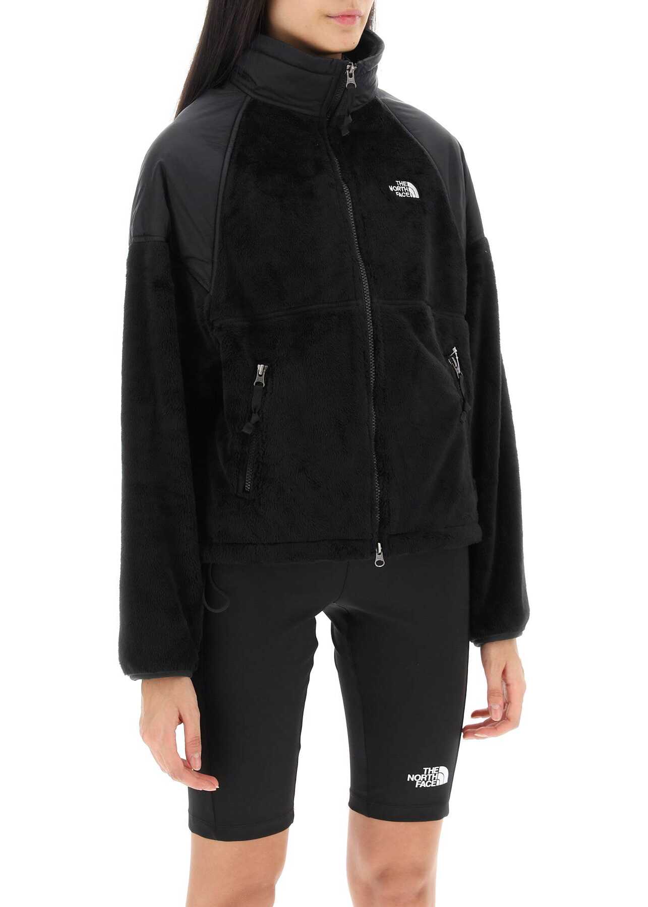 The North Face Versa Velour Jacket In Recycled Fleece And Risptop TNF BLACK
