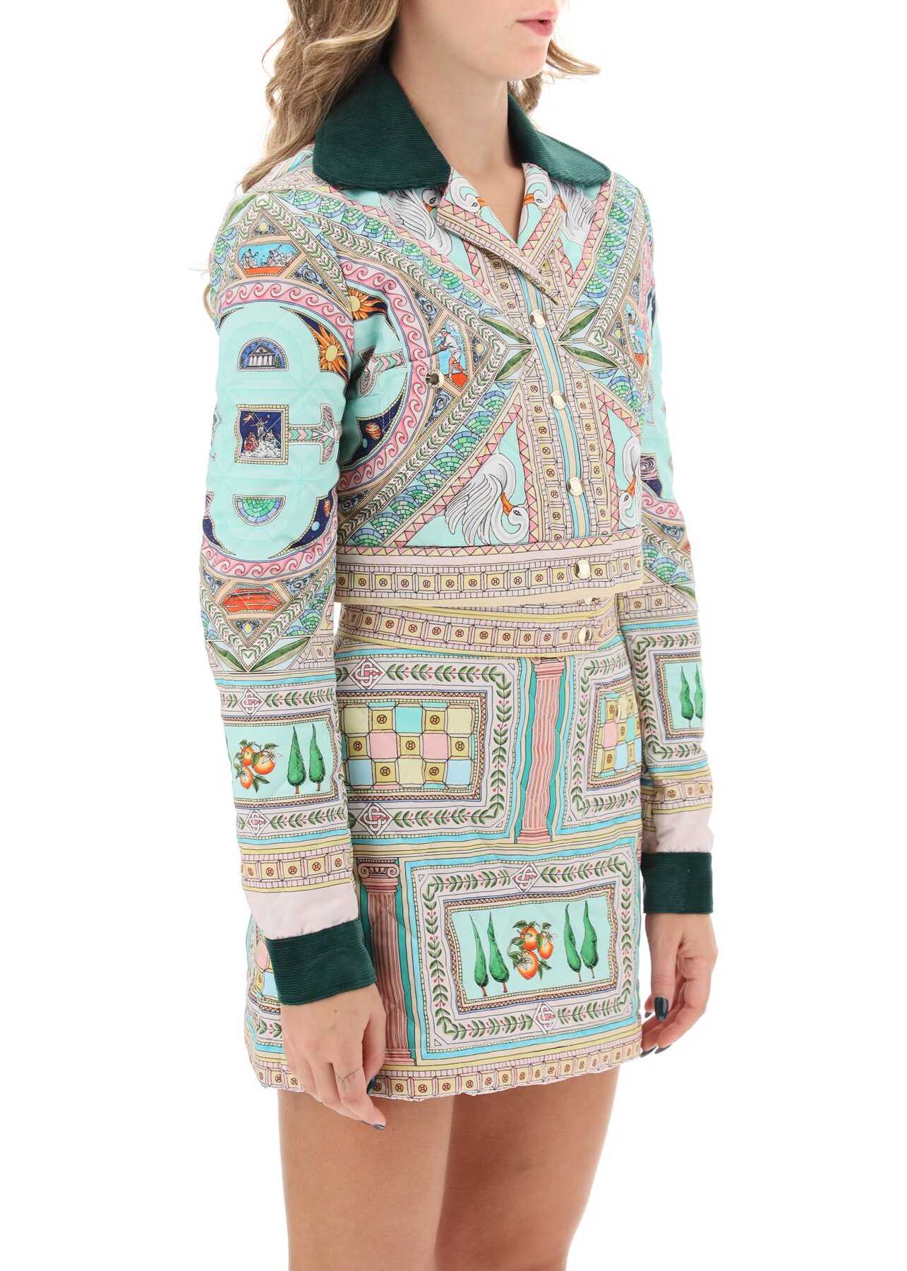 Casablanca Le Labyrinthe Quilted Cropped Jacket LE LABYRINTHE