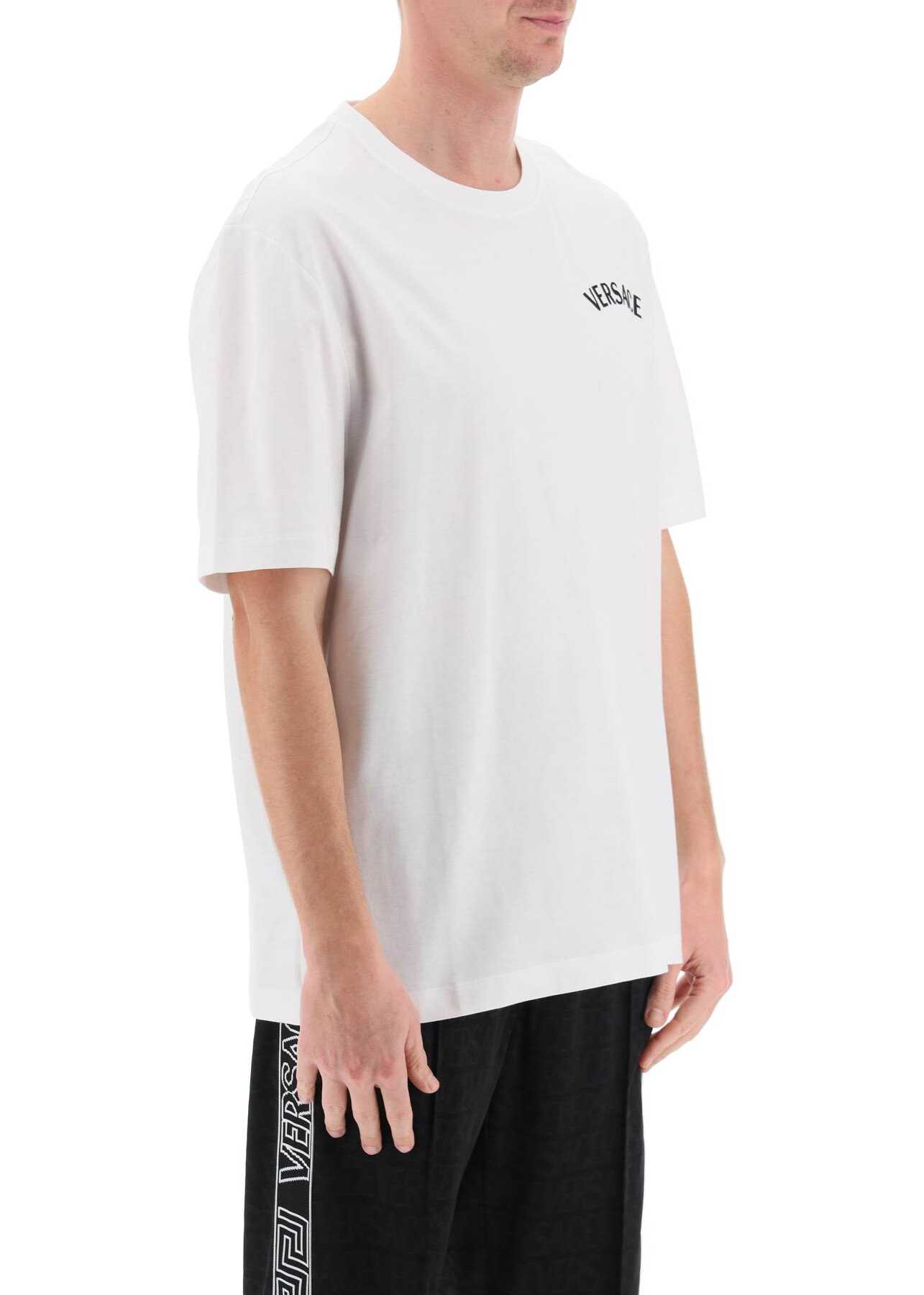 Versace Milano Stamp Crew-Neck T-Shirt WHITE