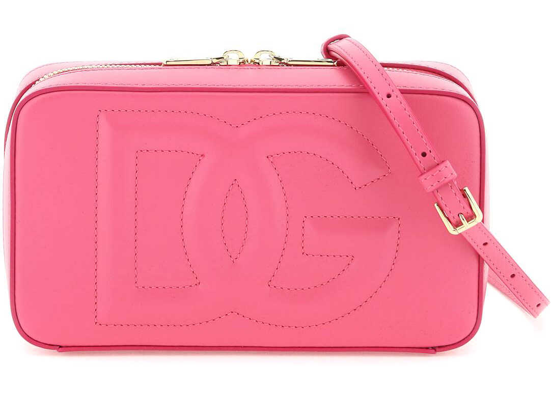 Dolce & Gabbana Leather Camera Bag With Logo GLICINE