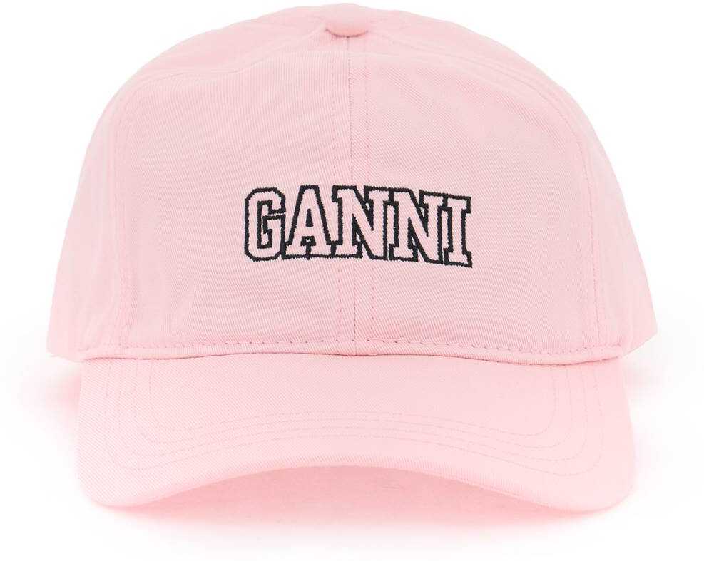 Ganni Baseball Cap With Logo Embroidery SWEET LILAC