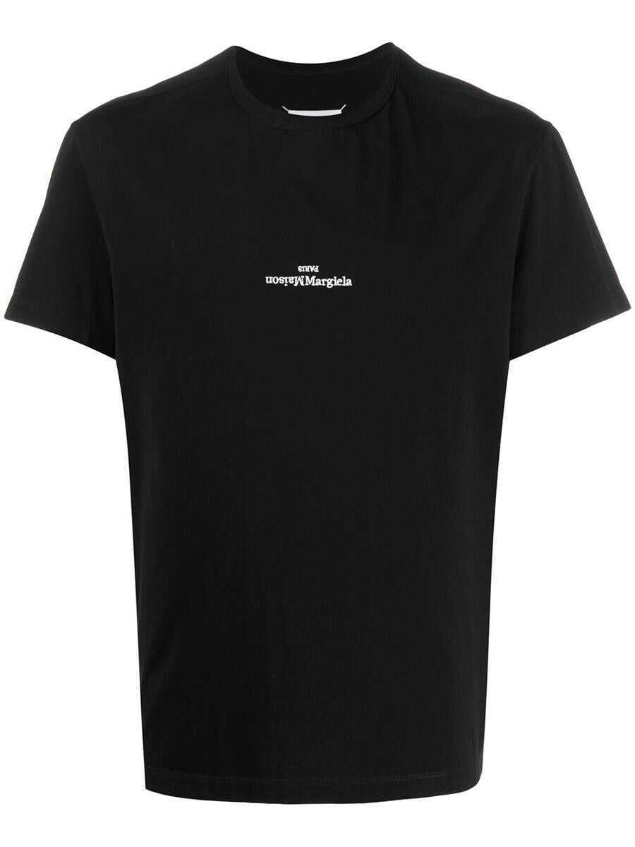 Tricouri Maison Margiela Maison Margiela T-Shirt With Embroidery Black Barbati (BM 13317183) 1