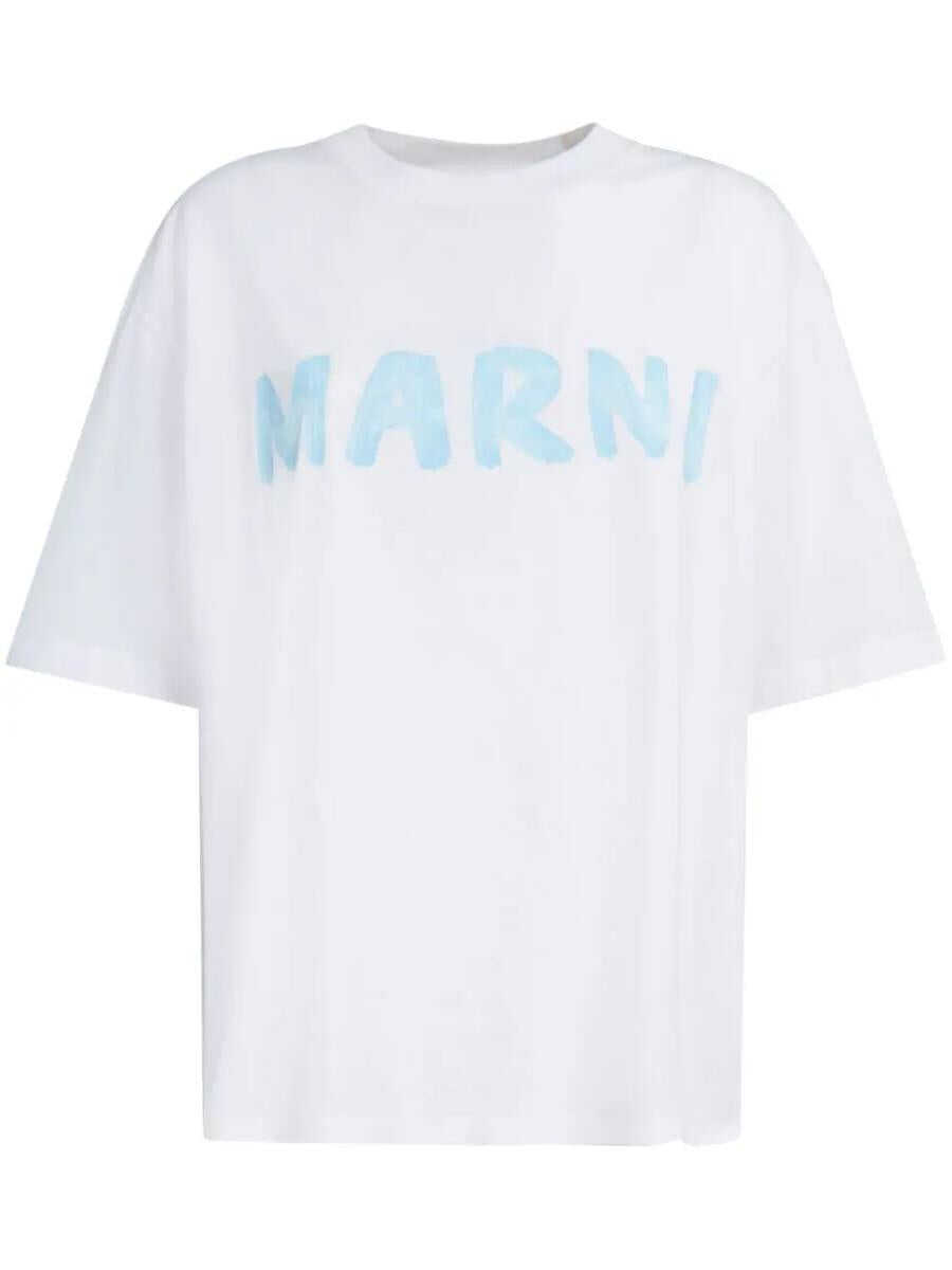 Marni MARNI T-SHIRT WITH PRINT WHITE