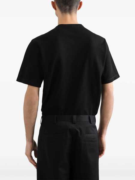 Tricouri Dolce & Gabbana Dolce & Gabbana T-Shirt With Logo Plaque Black Barbati (BM 13318518) 5
