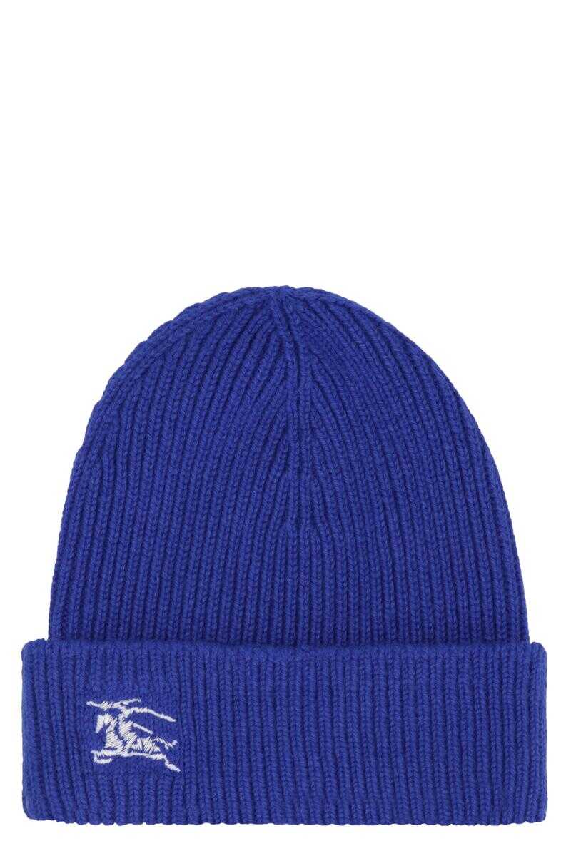 Burberry BURBERRY KNITTED BEANIE BLUE