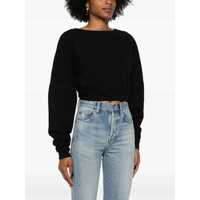 Pulovere Saint Laurent Dama - Pulovere Saint Laurent Saint Laurent Cotton Crew-Neck Sweatshirt Black Femei (BM 13357608) - B-mall.ro