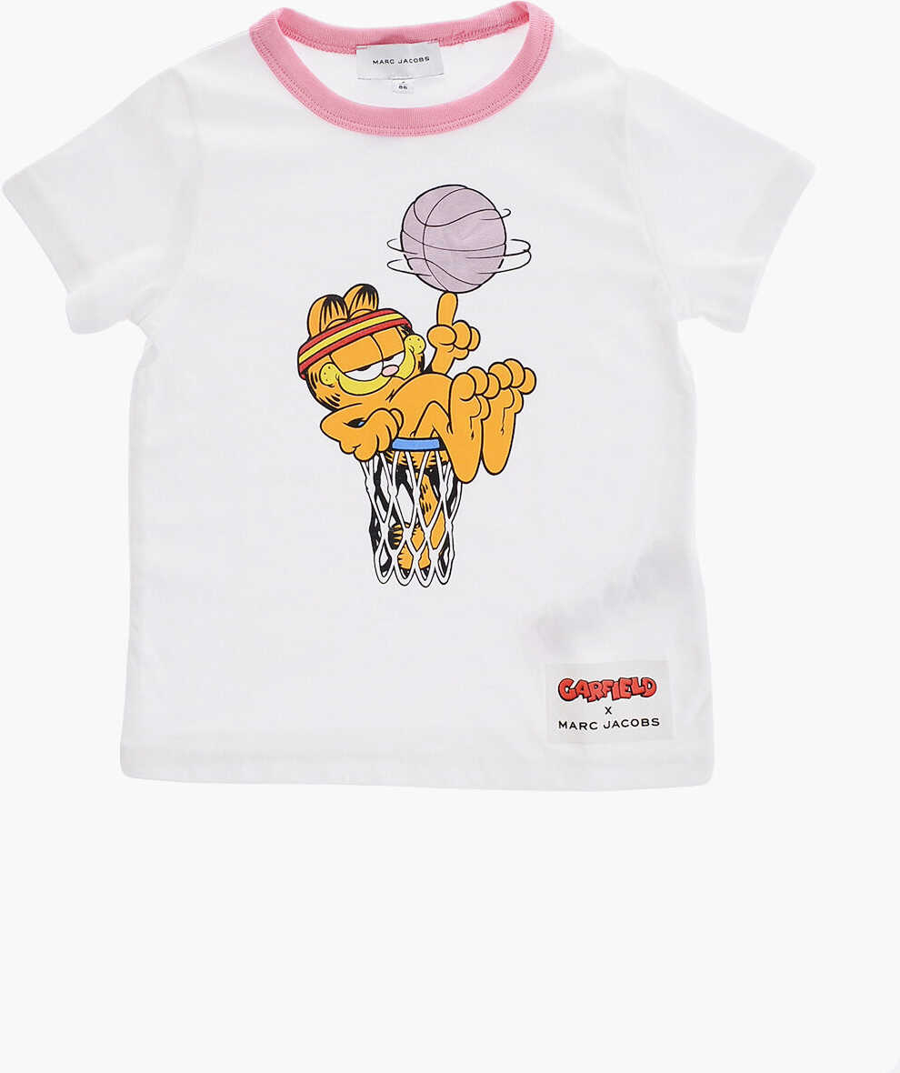 Little Marc Jacobs Garfield Printed Crew-Neck T-Shirt White