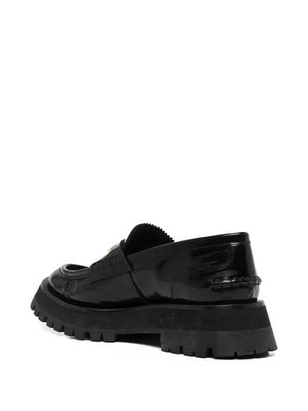 Sandale Alexander Wang Alexander Wang Carter Chunky Loafer In Leather With Logo Black Femei (BM 13362726) 3