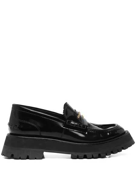 Sandale Alexander Wang Alexander Wang Carter Chunky Loafer In Leather With Logo Black Femei (BM 13362726) 1