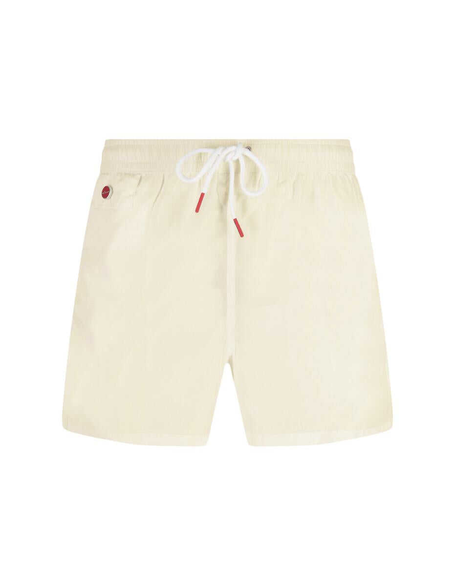 KITON KITON Cream Swim Shorts WHITE