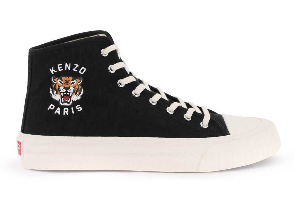 Kenzo Canvas High-Top Sneakers BLACK
