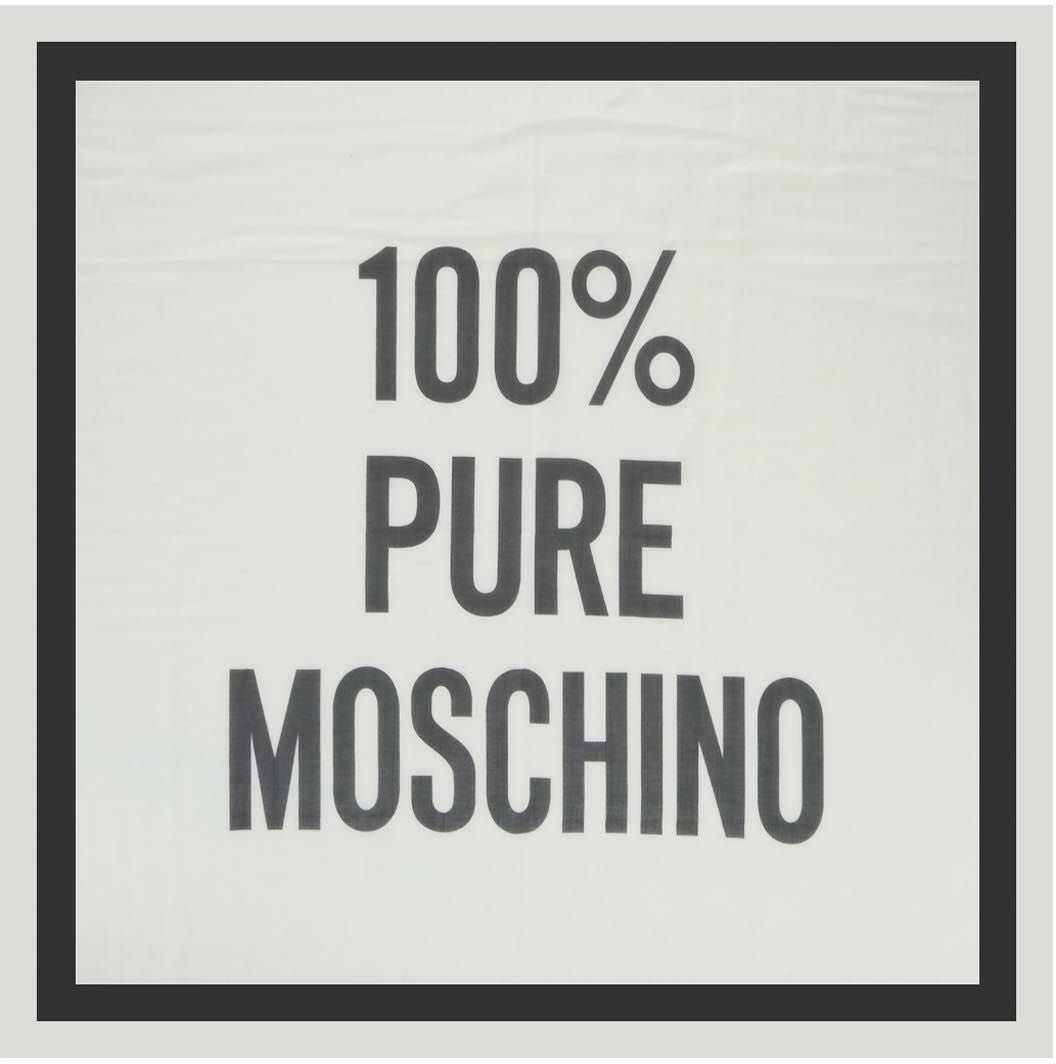 Moschino Foulard with logo print White