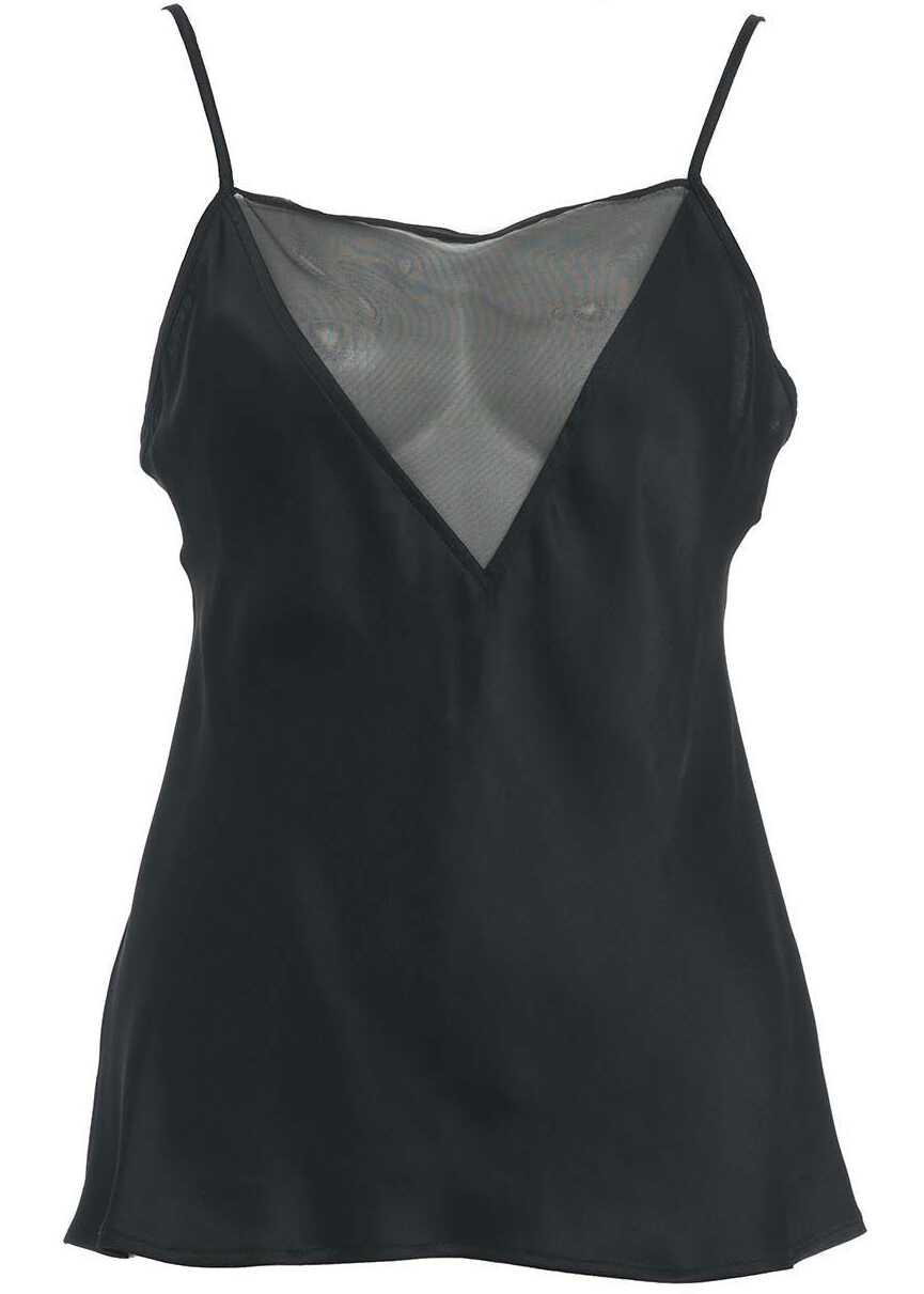 Jucca Top with silk insert Black