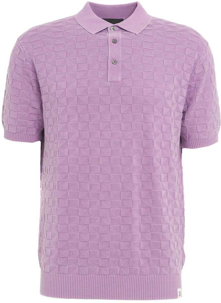 Peuterey Strick polo with pattern Violet