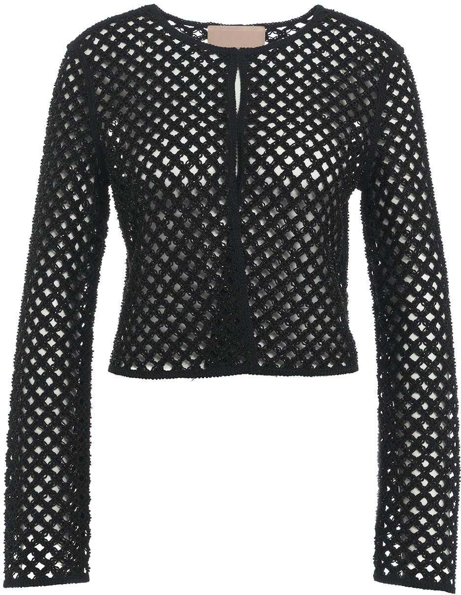 Twin-set Simona Barbieri Rhinestone-studded jacket Black