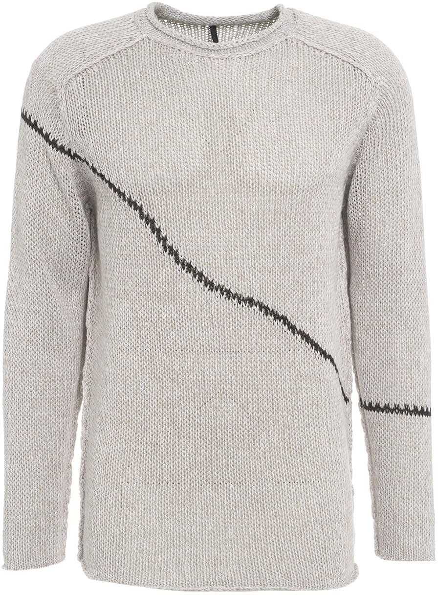Transit Knitted sweater with seam pattern Grey