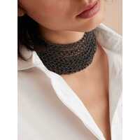 Bijuterii Brunello Cucinelli Dama - Coliere Brunello Cucinelli Precious Loops Necklace ULTRABLACK Femei (BM 13393398) - B-mall.ro