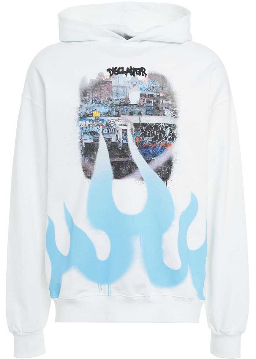 Disclaimer Hoodie with print White