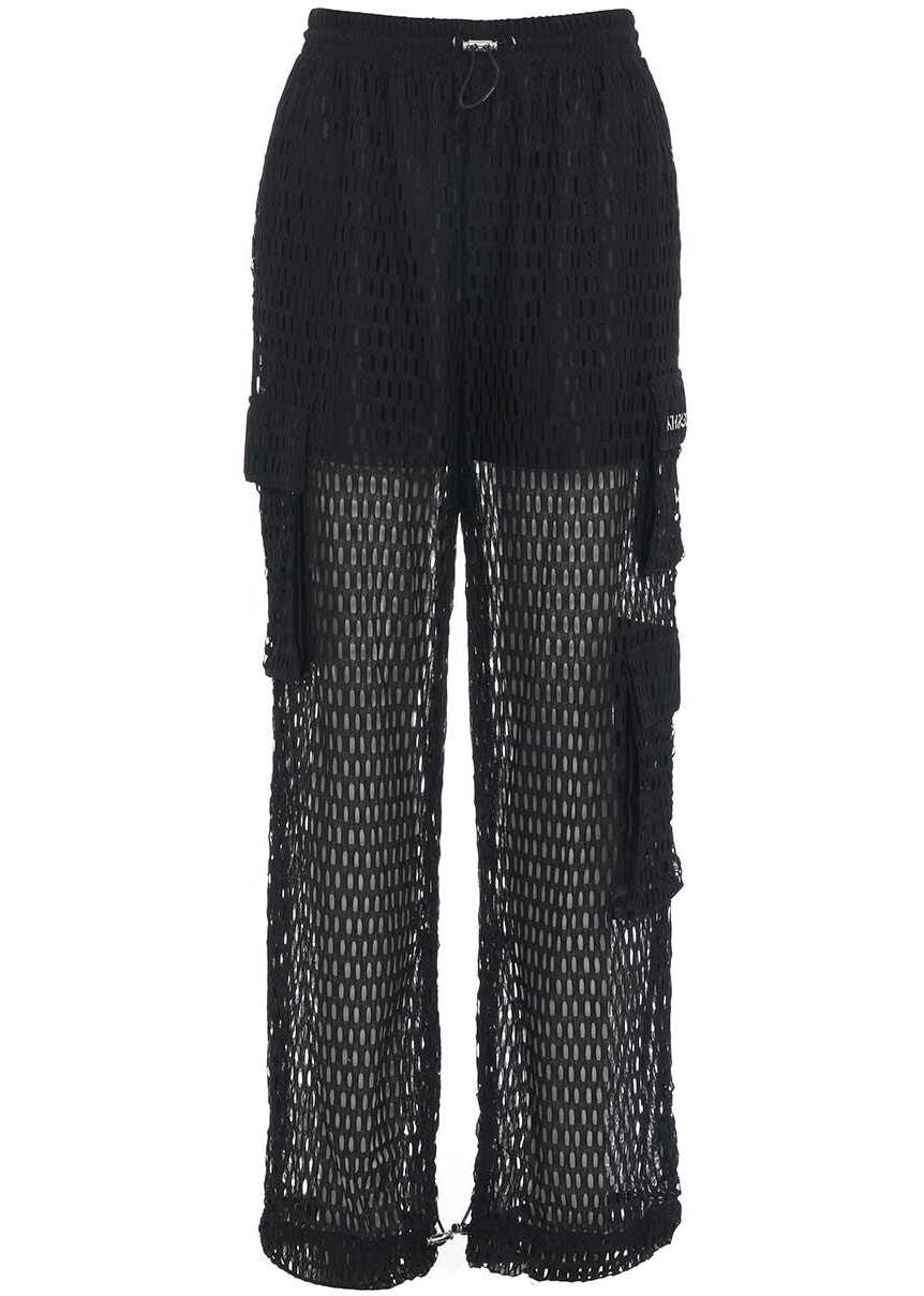 KhrisJoy Mesh cargo pants Black