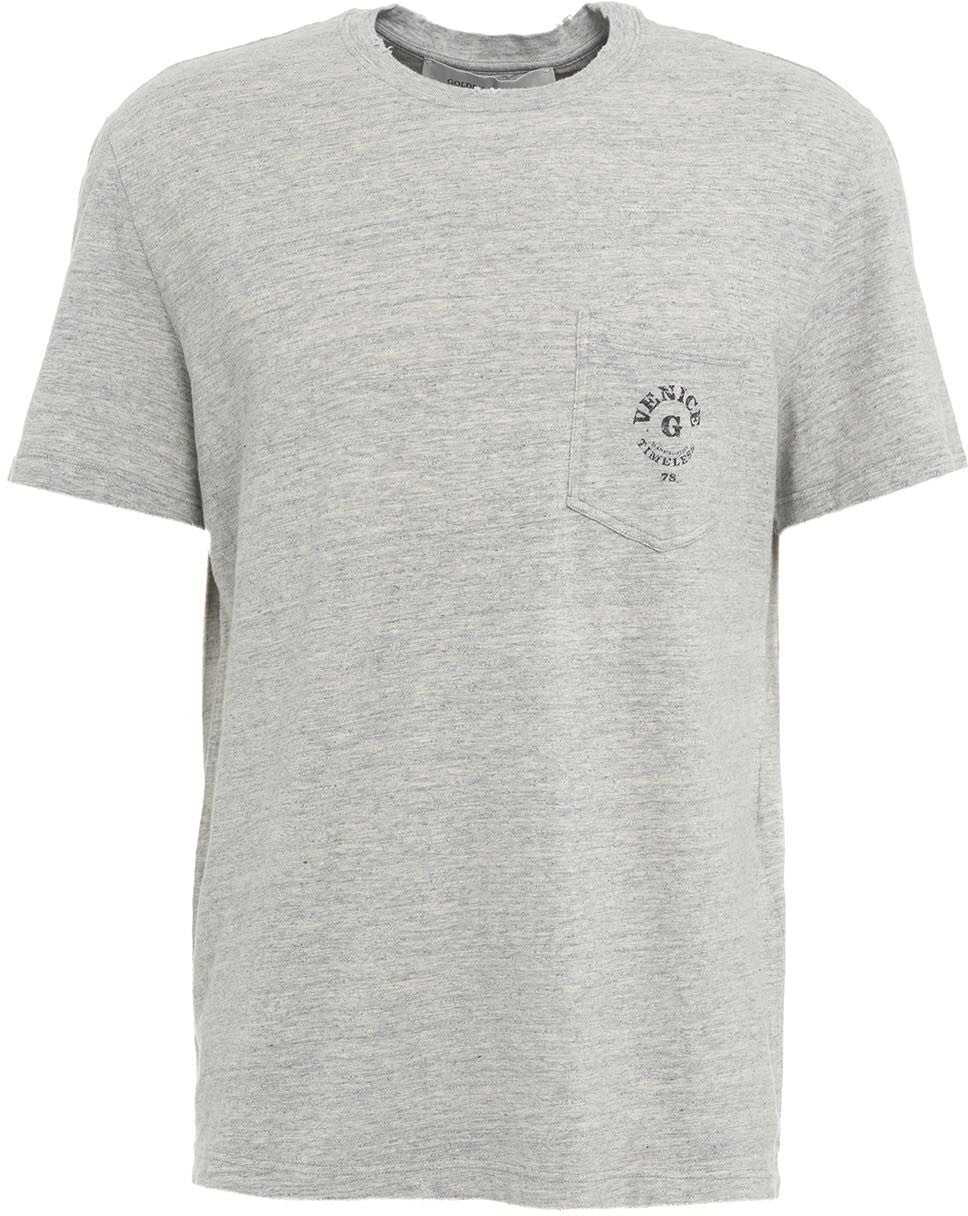 Golden Goose T-shirt with breast pocket Grey