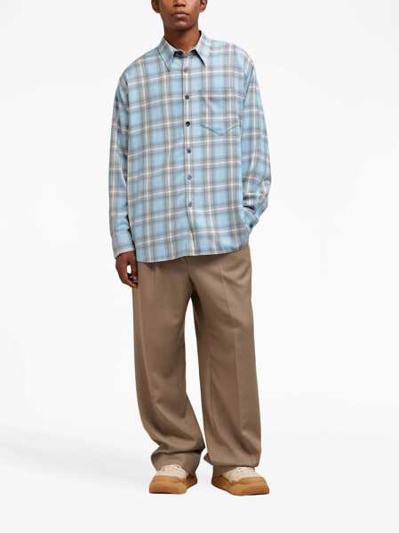 Camasi casual AMI Paris Ami Paris Casual Overshirt Blue Barbati (BM 13395164) 2