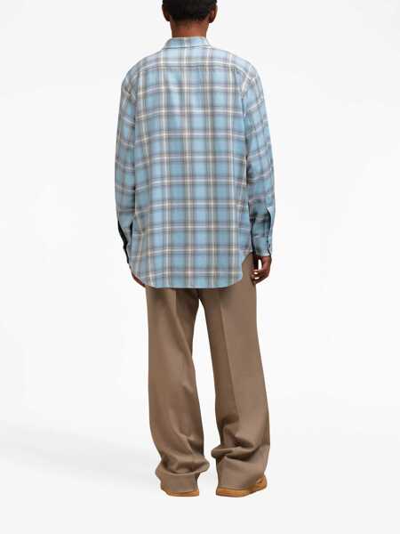 Camasi casual AMI Paris Ami Paris Casual Overshirt Blue Barbati (BM 13395164) 4