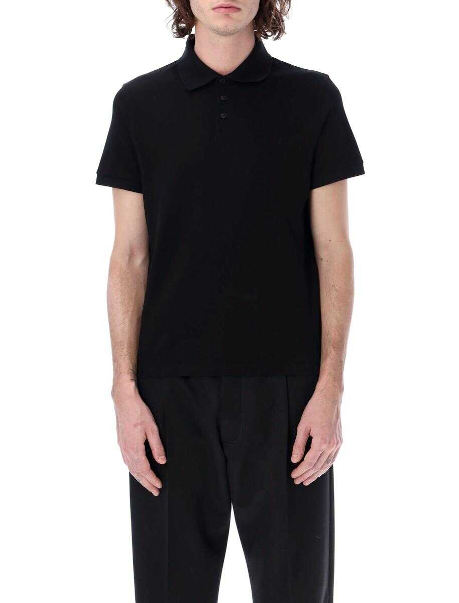 Saint Laurent SAINT LAURENT Cassandre polo shirt BLACK