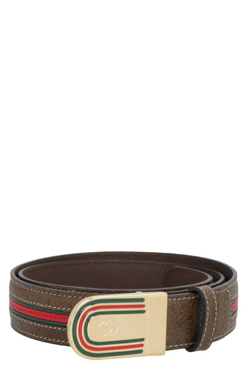 Gucci GUCCI LEATHER BELT BROWN