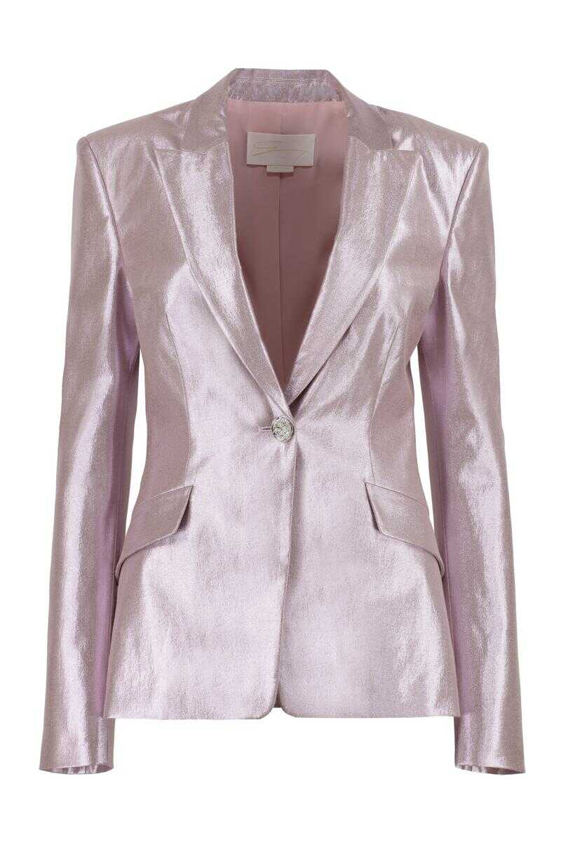 GENNY GENNY LUREX COTTON BLAZER LILAC